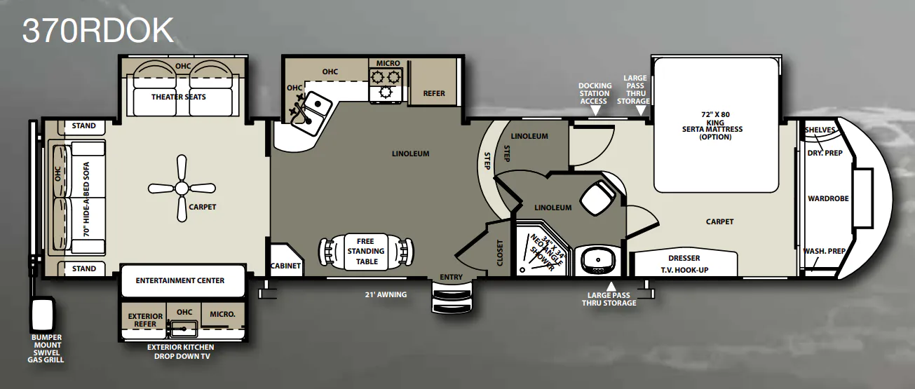 Forest River Sierra 370RDOK floor plan