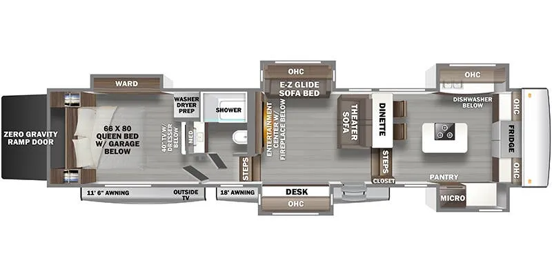 Forest River RiverStone 42FSKG floor plan