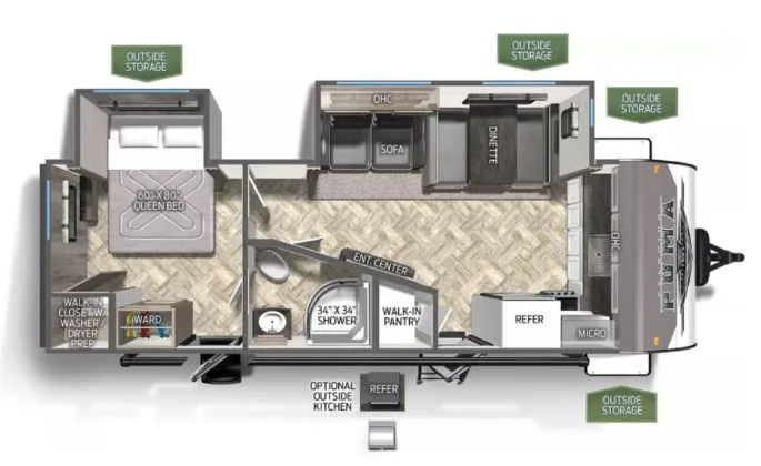 Palomino Puma 26FKDS floor plan