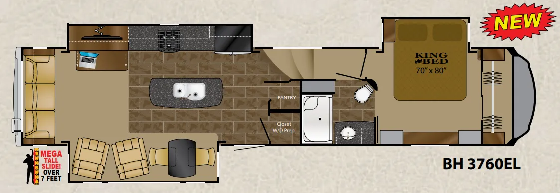 Heartland Bighorn 3760EL floor plan
