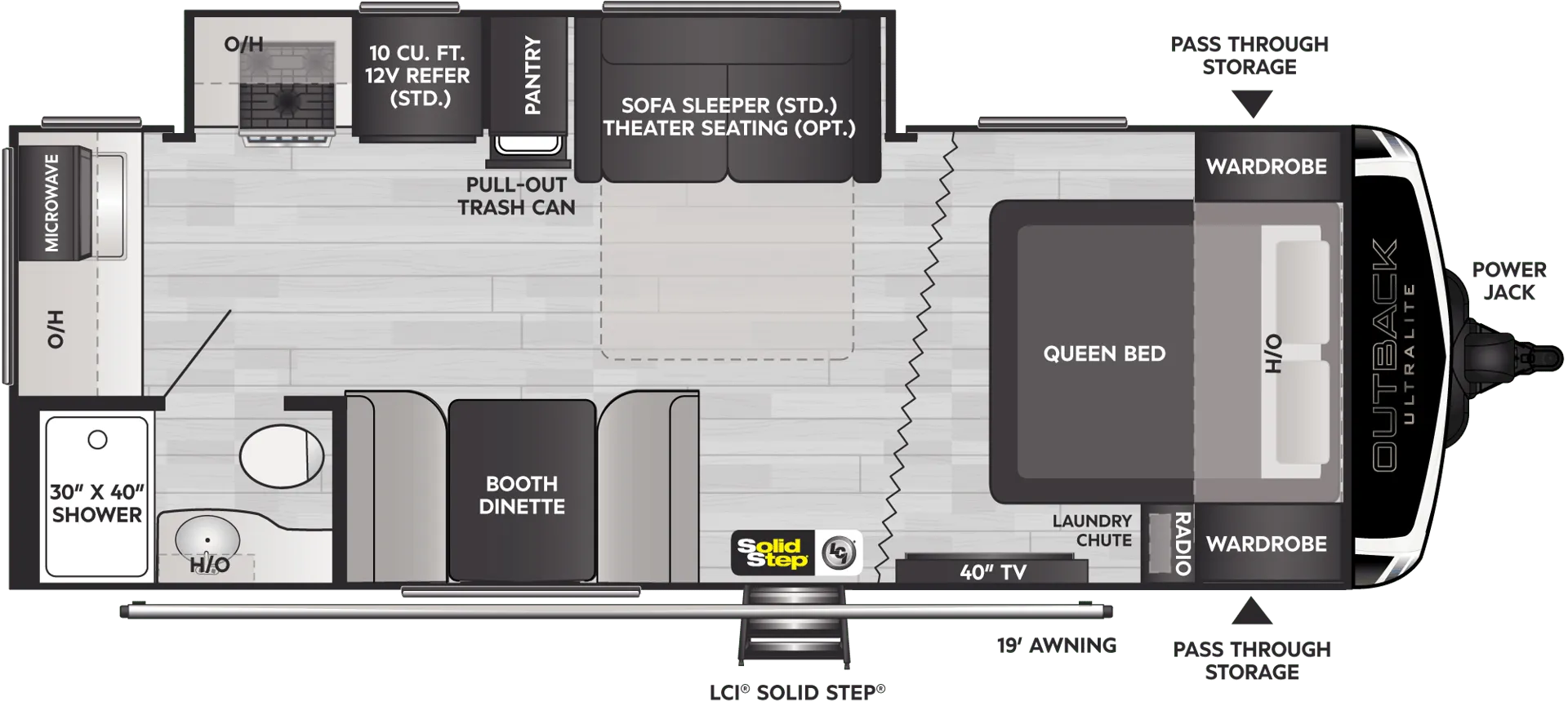 Keystone Outback Ultra-Lite 221UMD floor plan