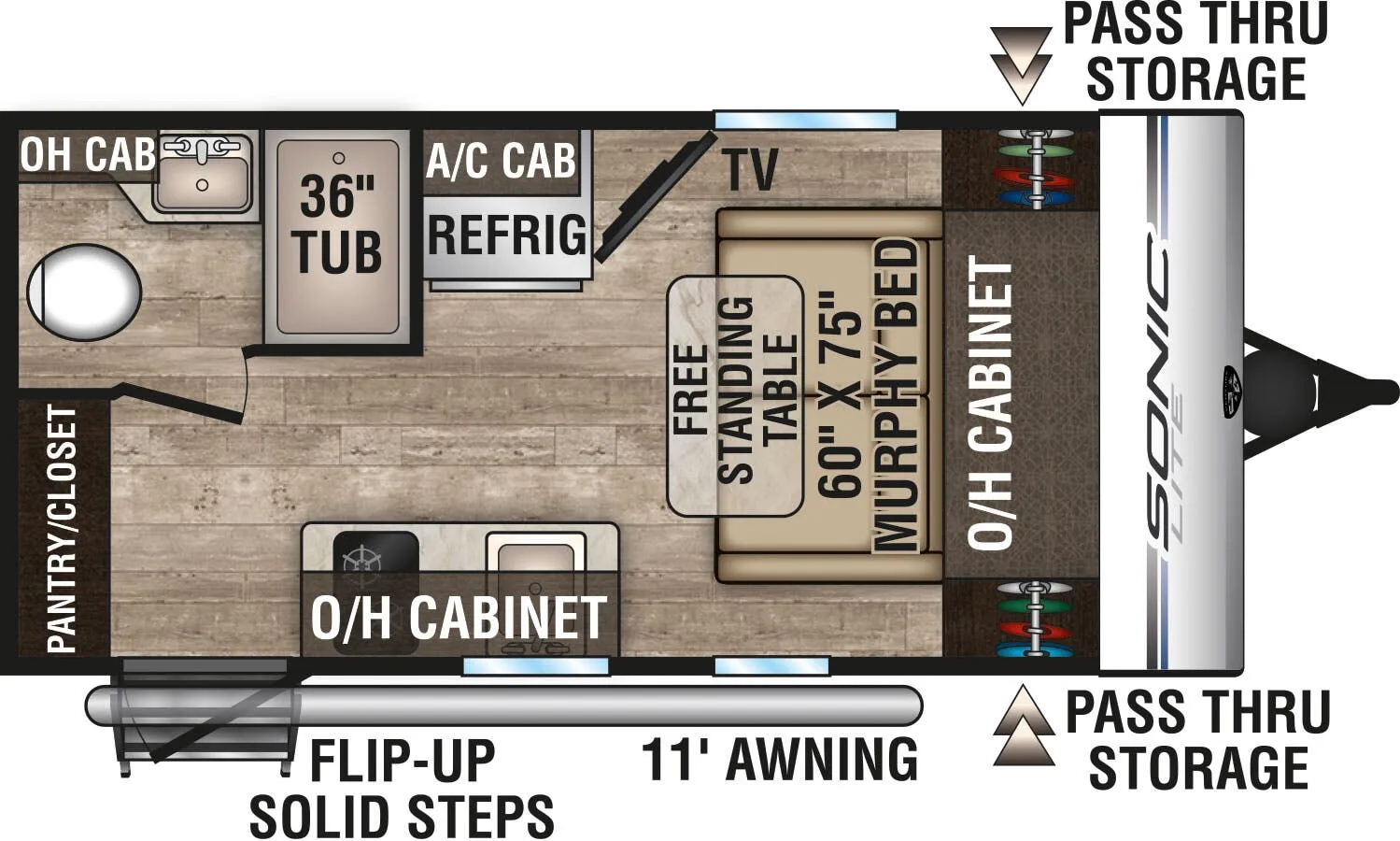 Venture RV Sonic Lite SL150VRK floor plan