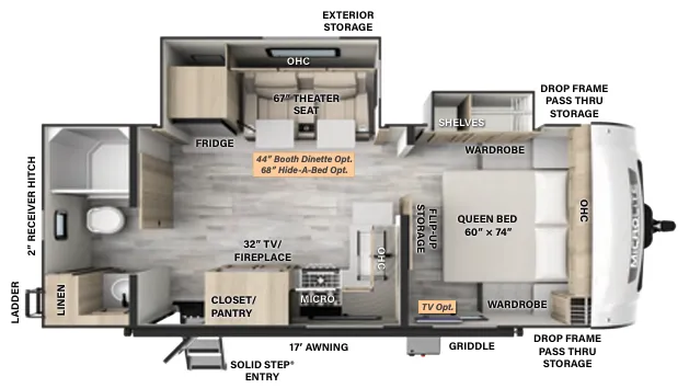 Forest River Flagstaff Micro Lite 25FBLS floor plan