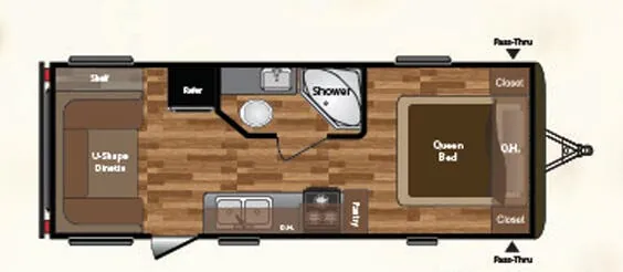 Keystone Hideout 21FQWE floor plan