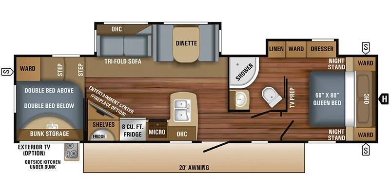Jayco Eagle HT 295DBOK floor plan