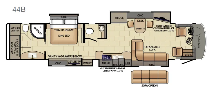 Entegra Coach Aspire 44B floor plan