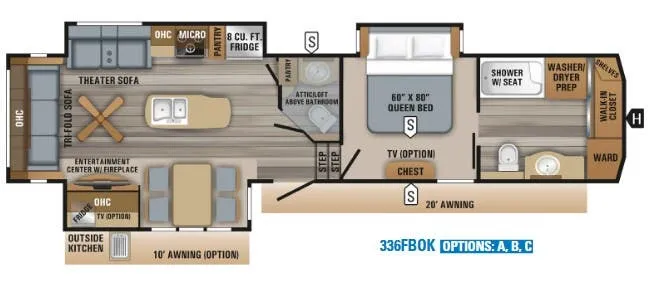 Jayco Eagle 336FBOK floor plan