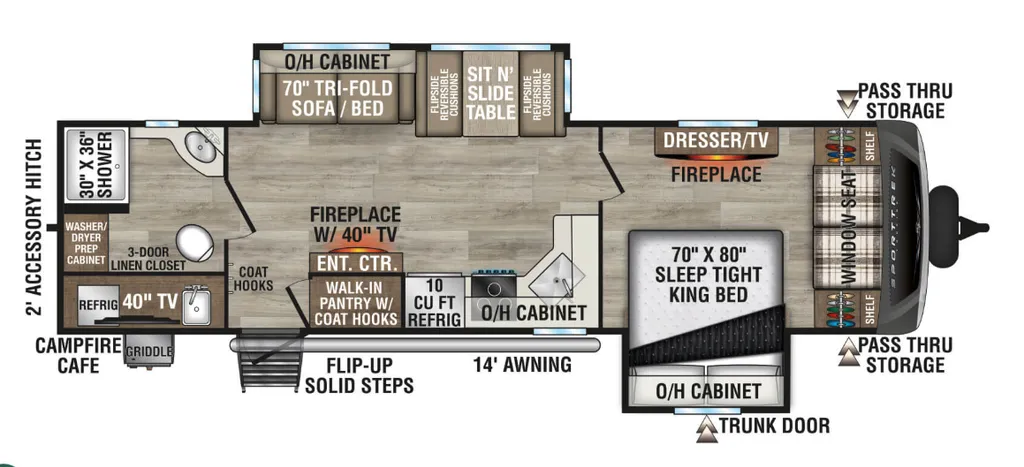 2026 VENTURE RV SPORTTREK TOURING 292VRB floor plan