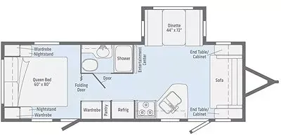 2021 Winnebago Minnie 2500FL - Floor plan