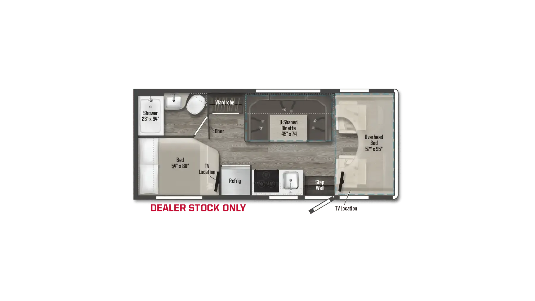 Winnebago Spirit 22R floor plan