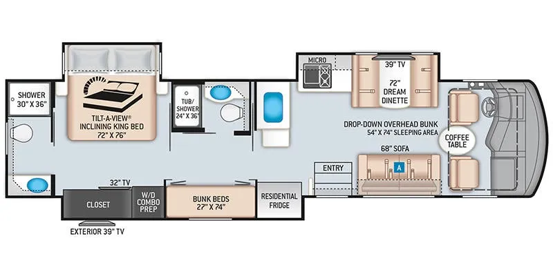 2022 Thor Motor Coach Challenger 37DS - Floor plan