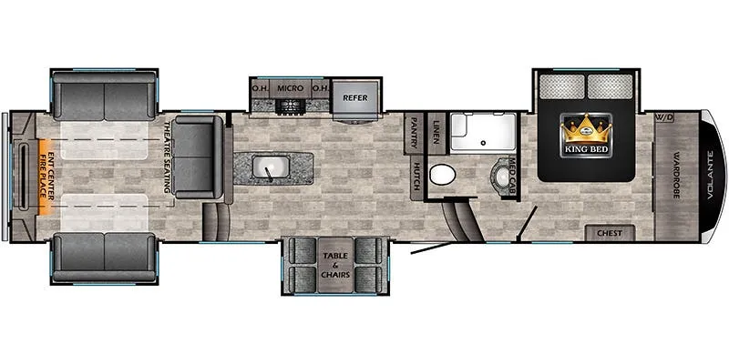 CrossRoads Volante VL3860RL High Profile floor plan