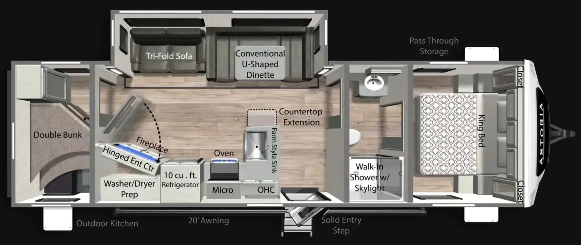 Dutchmen Astoria 2903BH floor plan