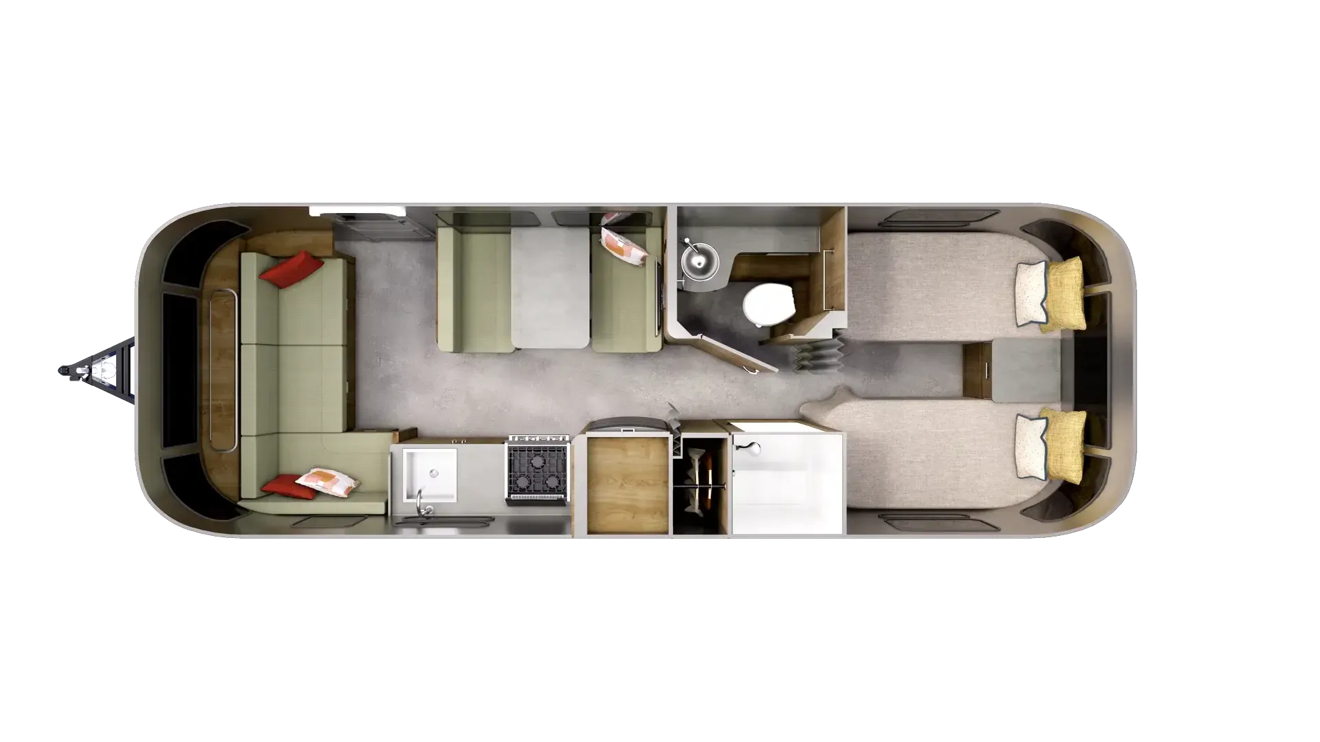 Airstream Flying Cloud 28RB floor plan