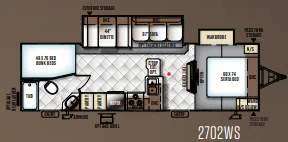 Forest River Rockwood Ultra Lite 2702WS floor plan