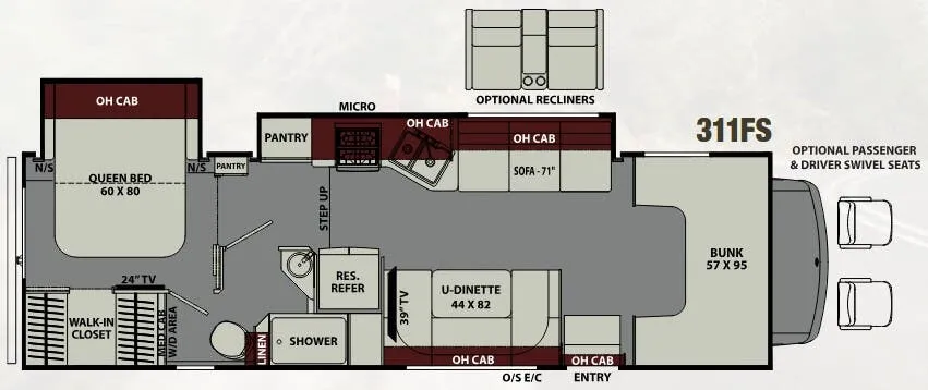 Coachmen Leprechaun 311FS floor plan