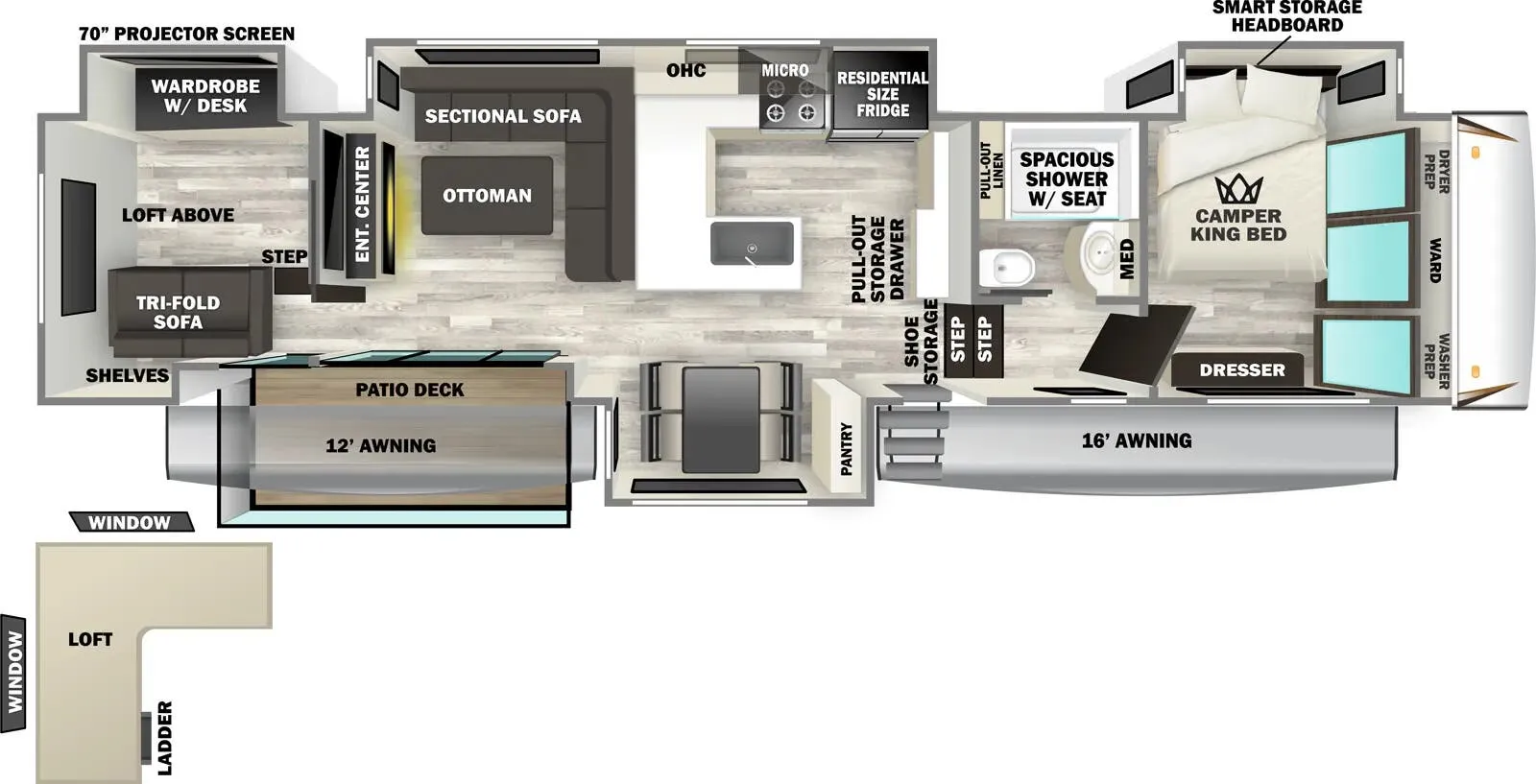 Forest River Sabre 37RVMILES floor plan