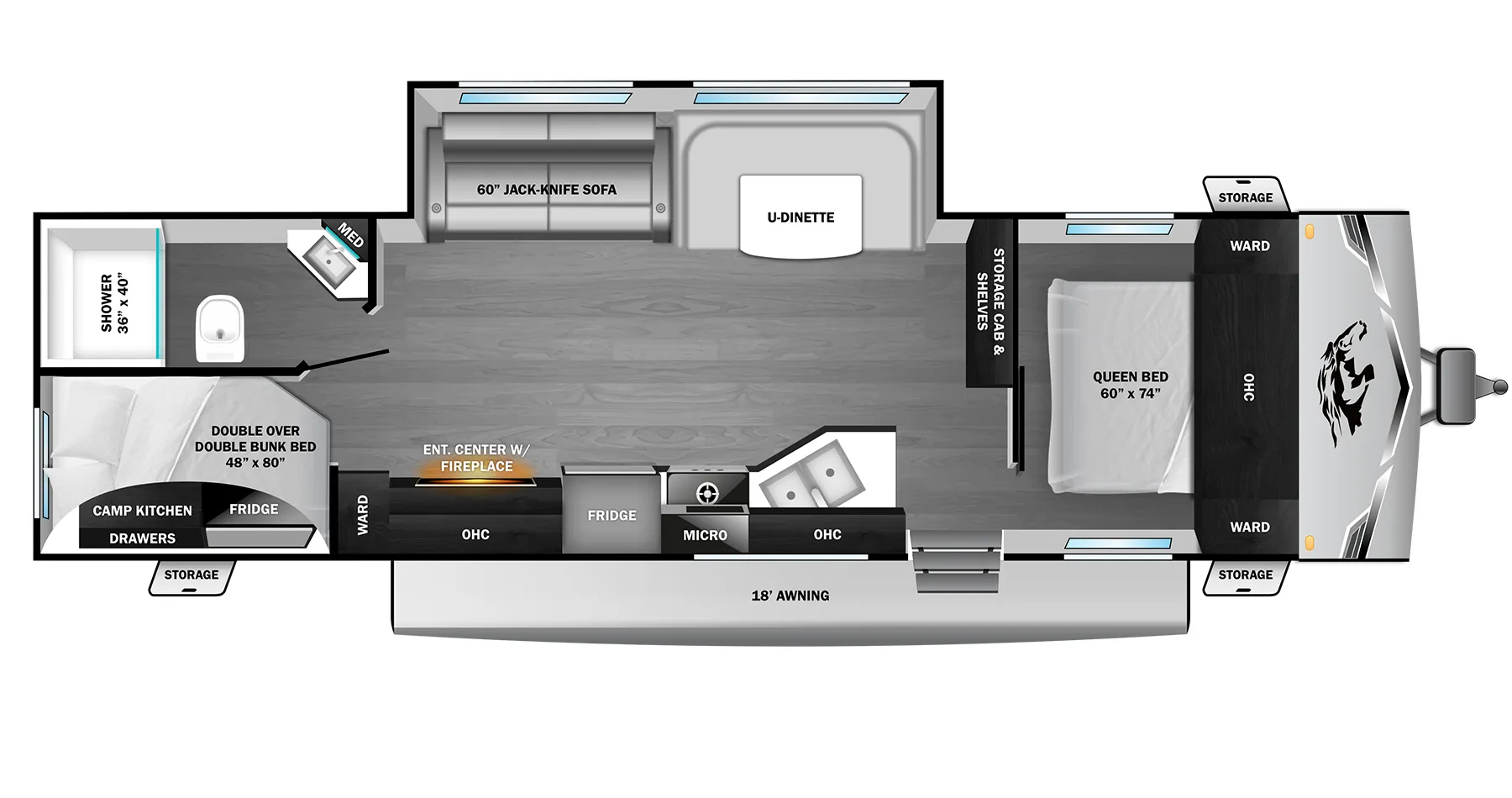 Highland Ridge Open Range Colt 28DBS floor plan