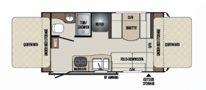 Keystone Bullet Crossfire 1650EX floor plan