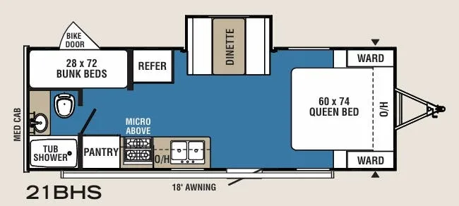 Coachmen Clipper 21BHS floor plan