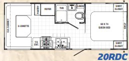 Palomino Canyon Cat 20RDC floor plan