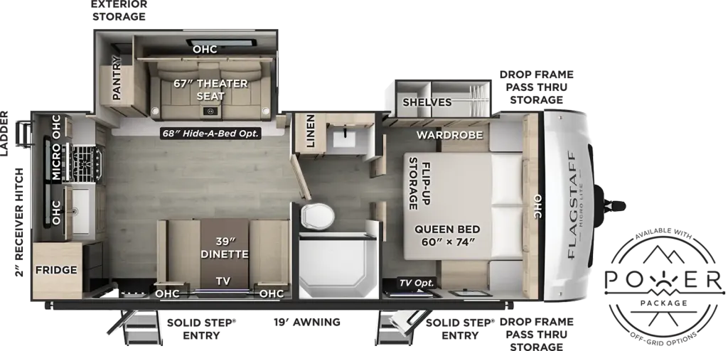 2027 Forest River Flagstaff Micro Lite 25SRK floor plan