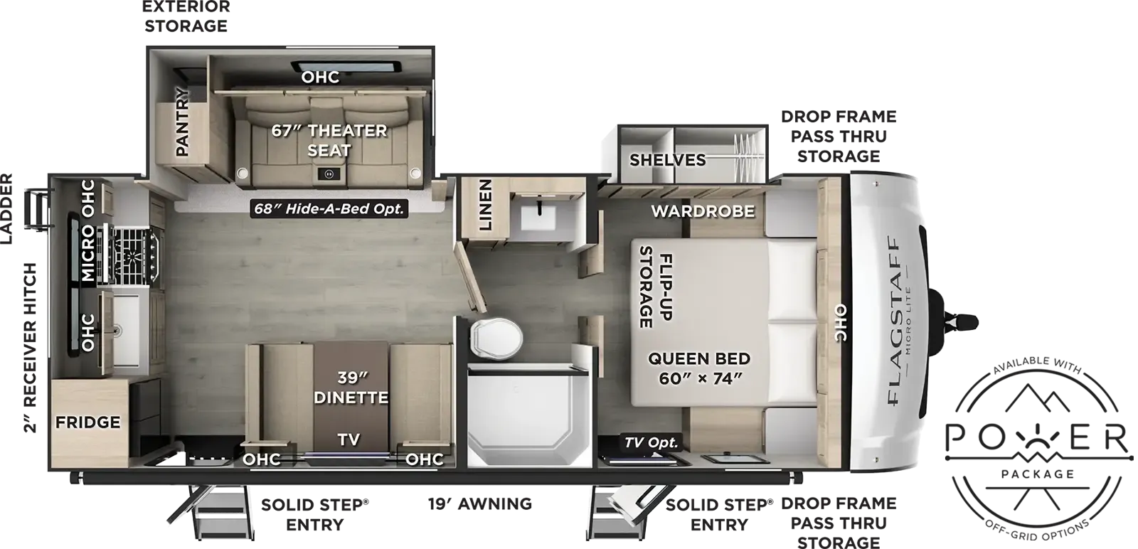 2027 Forest River Flagstaff Micro Lite 25SRK - Floor plan