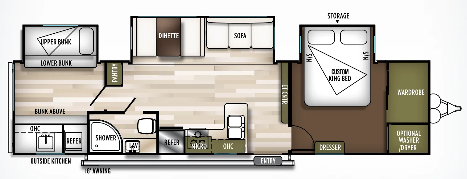 Forest River Wildwood 33TS floor plan