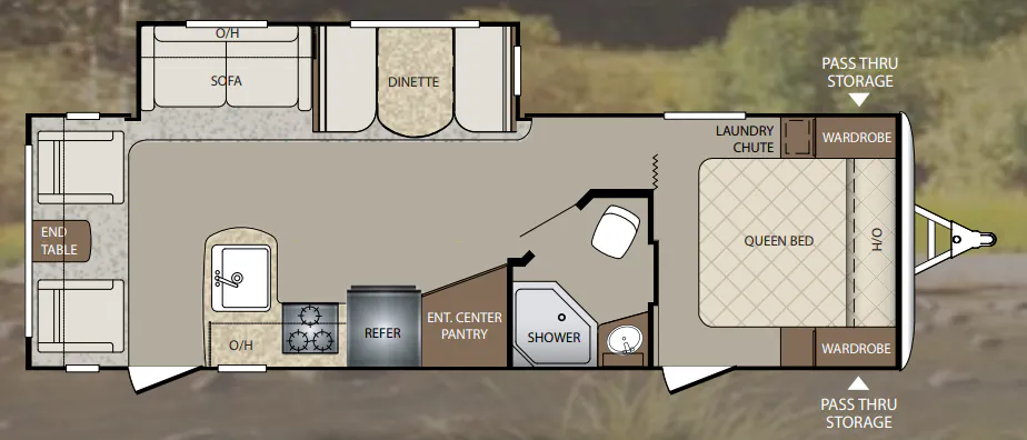 Keystone Bullet 269RLS floor plan