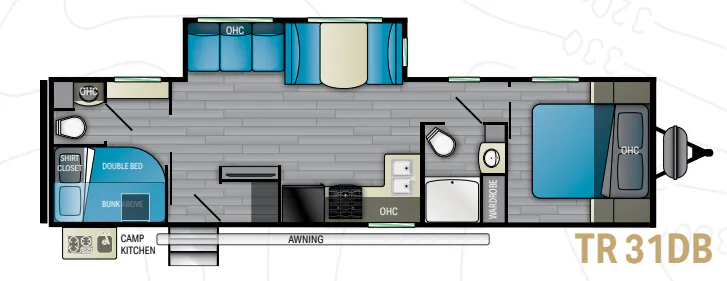 Heartland Trail Runner 31DB floor plan