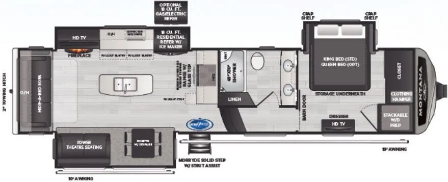2022 Keystone Montana 3231CK - Floor plan