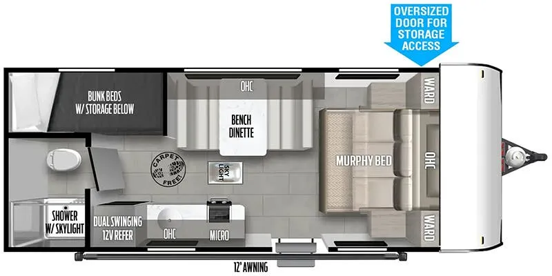 Forest River Wildwood FSX 177BH floor plan