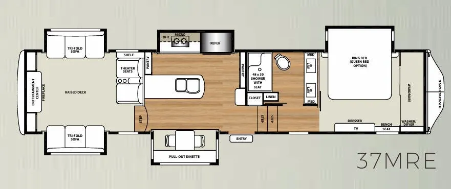 Forest River RiverStone 37MRE floor plan