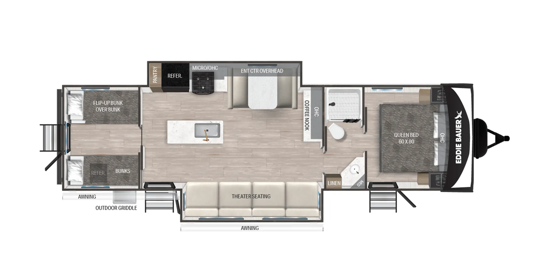 Heartland Eddie Bauer EBL 3200BH floor plan