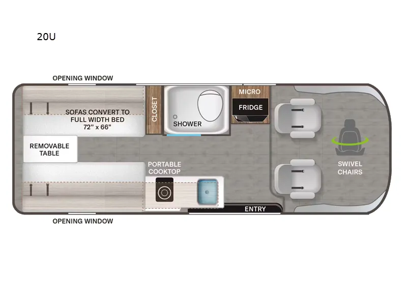 2026 Thor Motor Coach Sequence 20U - Floor plan