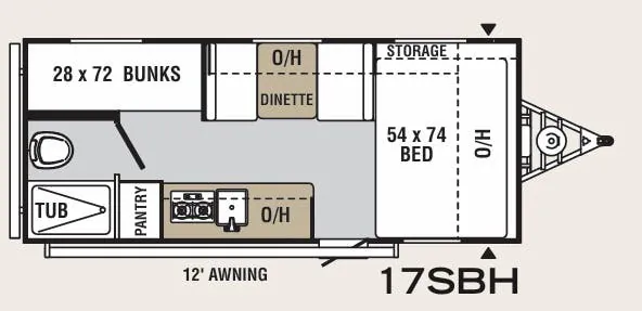 Forest River Viking Saga 17SBH floor plan