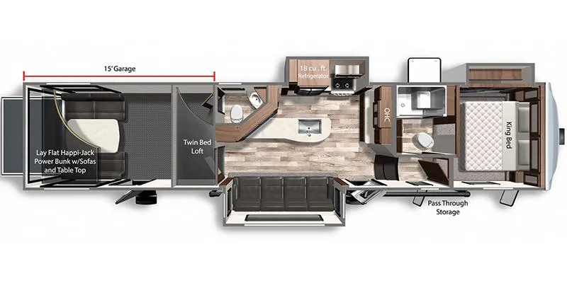 Dutchmen Voltage Triton 3951 floor plan