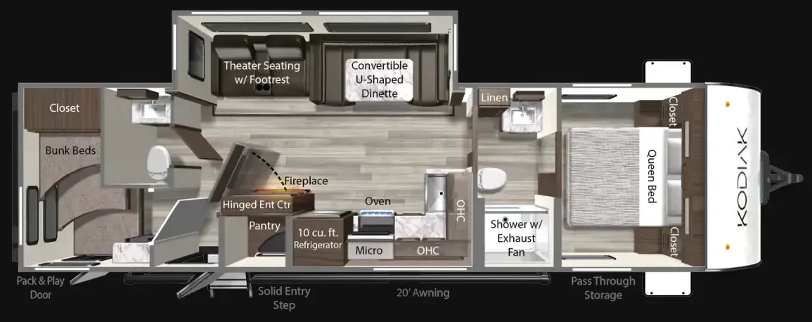 2025 Dutchmen Kodiak 302BHSL - Floor plan