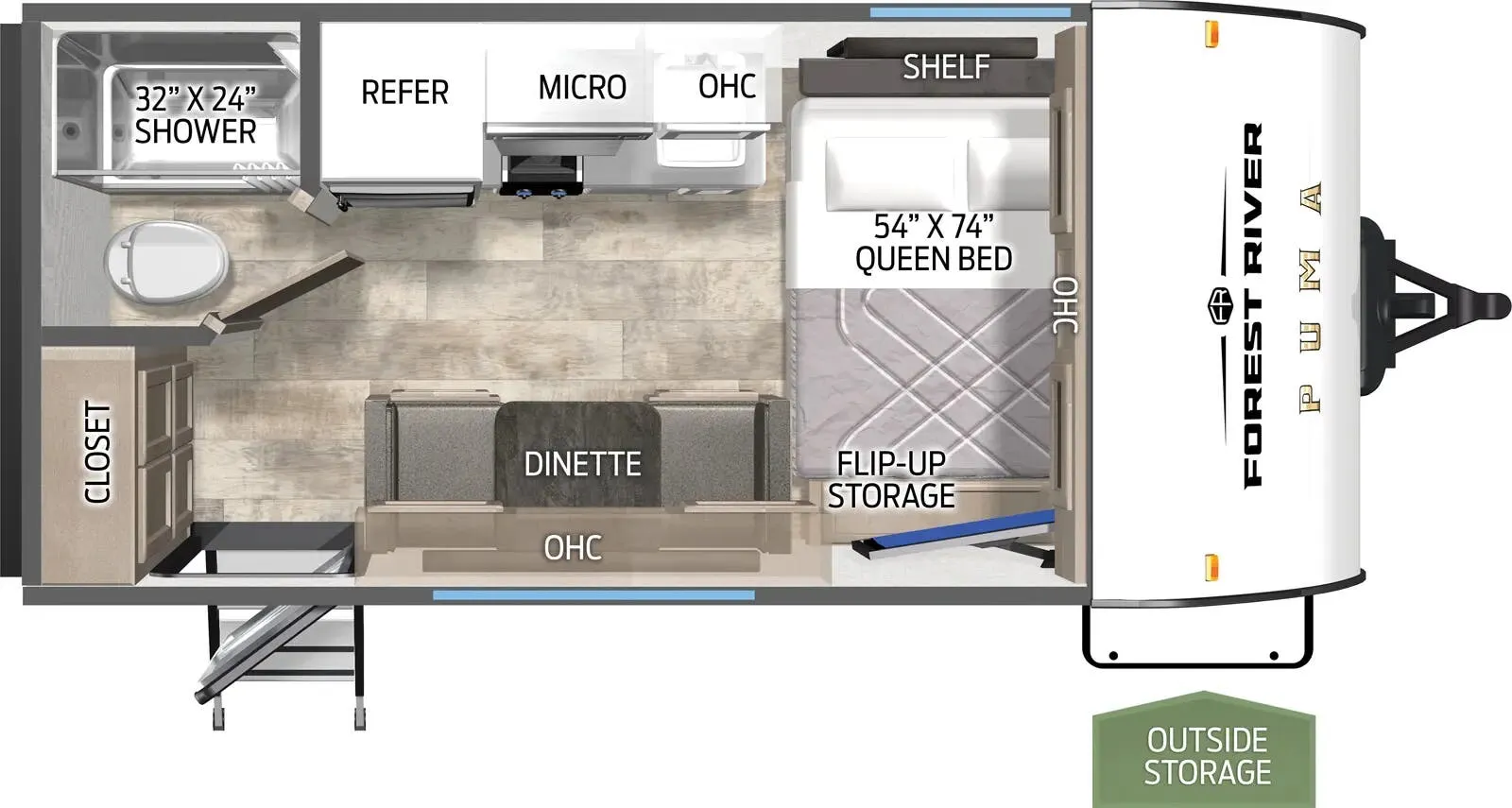 Palomino Puma Camping Edition 12FBCE floor plan
