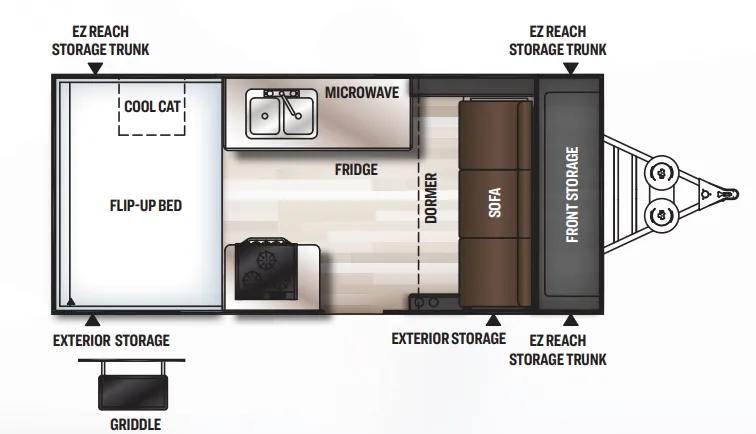 Forest River Rockwood Hard Side A223HW floor plan