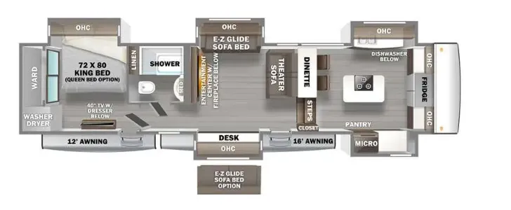 Forest River RiverStone 391FSK floor plan