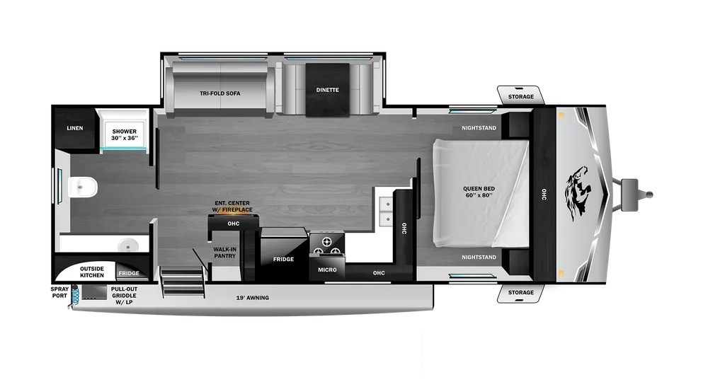 2026 Highland Ridge Range Lite 250RBL floor plan