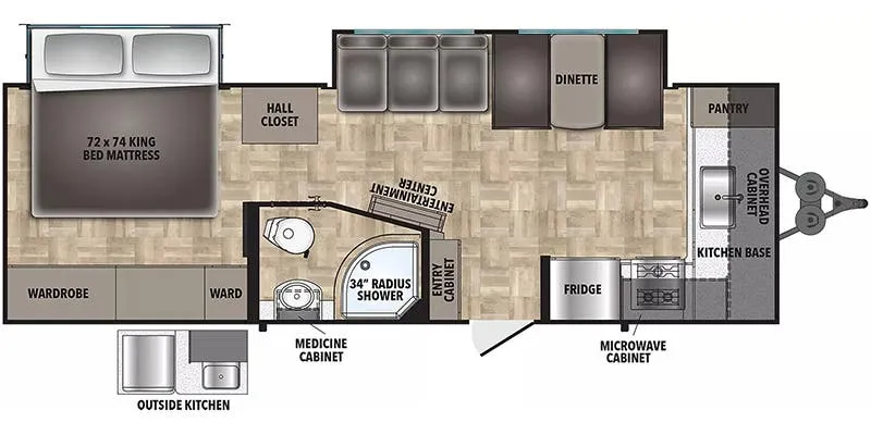 2023 Shasta RVs Shasta 25FK floor plan