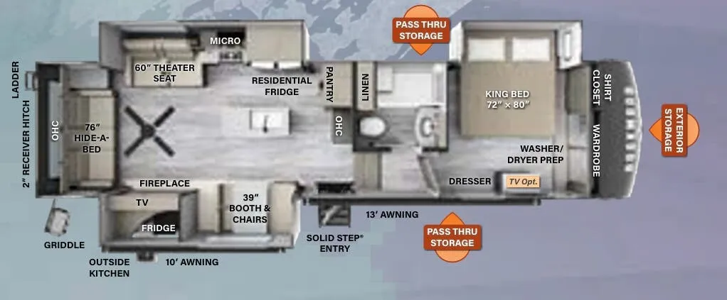 Forest River Rockwood Signature 8288SB floor plan