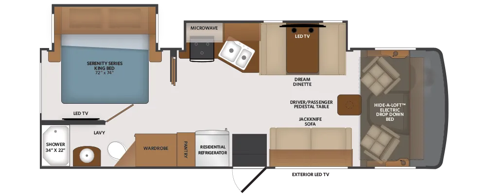 Fleetwood Flair 28A floor plan