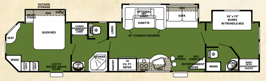 Forest River Cherokee 39T floor plan
