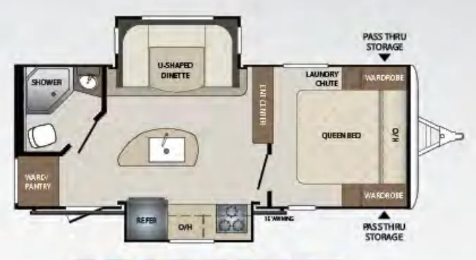 Keystone Bullet 220RBIWE floor plan