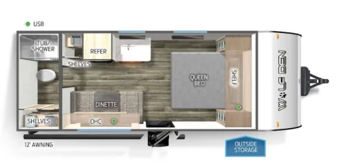 Forest River Cherokee Wolf Pup 17EV floor plan