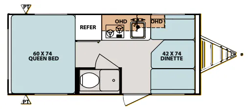 Forest River R-Pod RP-171 floor plan
