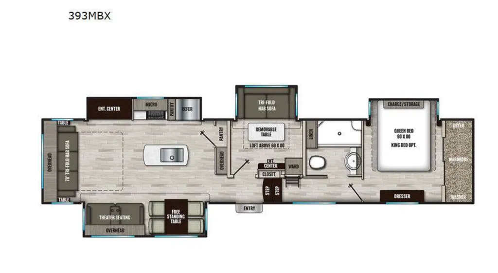 2023 Coachmen Chaparral 393MBX floor plan